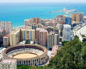 View of Malaga from the air