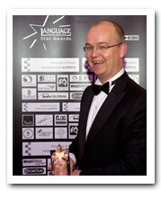 Steven Muller with LTM Award for Best Spanish Language School in 2008
