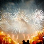 People watching fireworks